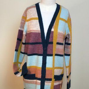 BNWOT 1901 Color Block Button Up Cardigan